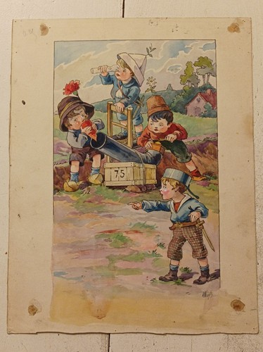 Ancienne gouache a wuyts - a,