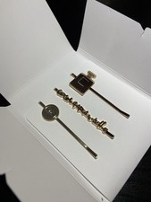 CHANEL Beaute COCO MADEMOISELLE Hair Pin / Clip Set Gold Color NEW!