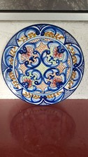 Grande assiette murale en faïence espagnole – signée B. Zorilla – peinte à la...