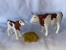 Playmobil Vache Et Veau  Ferme Animaux