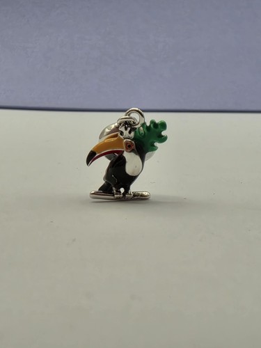 Charm pendant toucan argent - charm,
