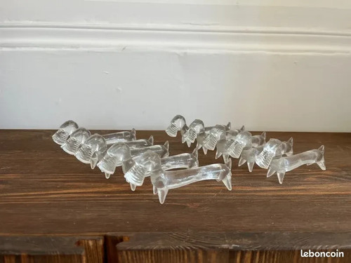 Porte couteaux cristal - 10, porte-couteaux