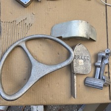 Vtg Steering Wheel Pedal Guard Mini Bike Go Kart Cart Rare Parts Nos Aluminum
