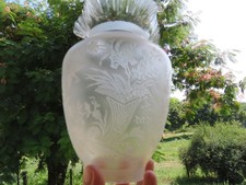 antique horn of plenty decor kerosene lamp tulip or globe