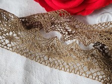 Dentelle vintage marron  coton