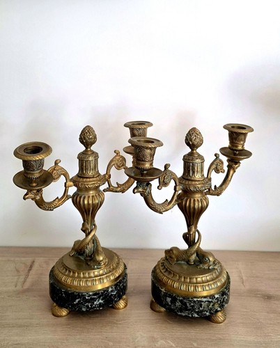 Paire candélabres bronze - paire,