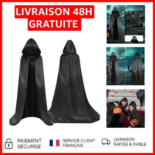 Cape capuchon noire - à, pour