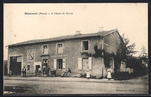 Cpa génicourt ancre - a, l´ancre