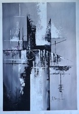 Peinture Africaine sur toile 50 X 70 (cm) : Modern style