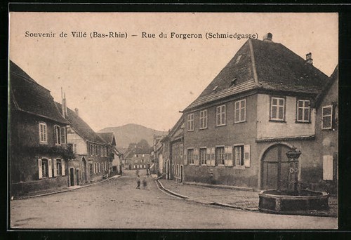 Cpa villé rue forgeron - cpa,