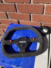Sparco Competition P300 300mm Flat Suede Steering Wheel PreOwned