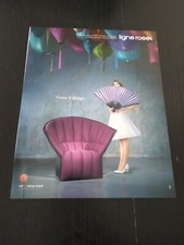 PURPLE MOEL ARTE DESIGN INGA SEMPE LIGNE ROSET ARMCHAIR VINTAGE AD PUB