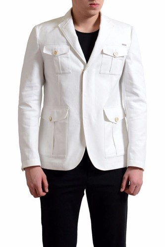 Dsquared2 men white zip up - men's,