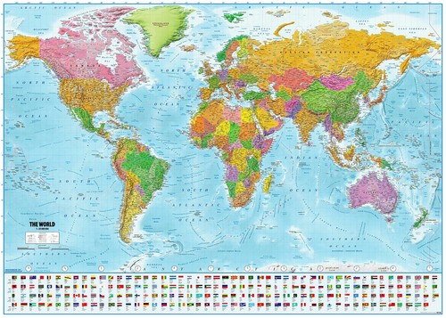Poster xxl carte monde - monde, avec