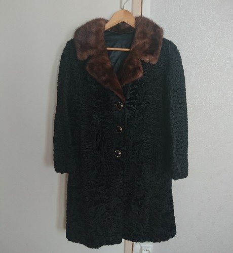 Manteau astrakan col en - manteau,
