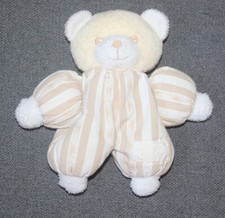 doudou ours beige blanc grelot tartine et chocolat état neuf