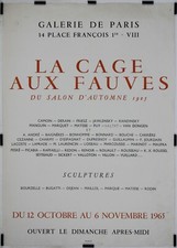 La cage aux fauves du salon d'Automne 1965 Affiche Originale Exposition