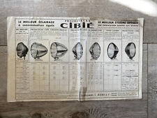 Old Car Advertising Brochure Headlight Headlights CIBIE