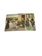 Rare Touring Farmer Postcard Selling Milk, Cart Drawn by Chien 1901