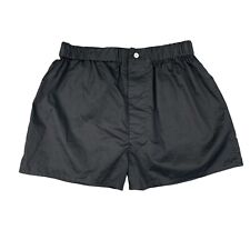 Candice Fauchon Shorts Womens S Small Black Button Fly Cotton Broadcloth Boxer