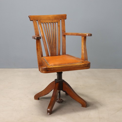Fauteuil pivotant ancien - ancien, noyer