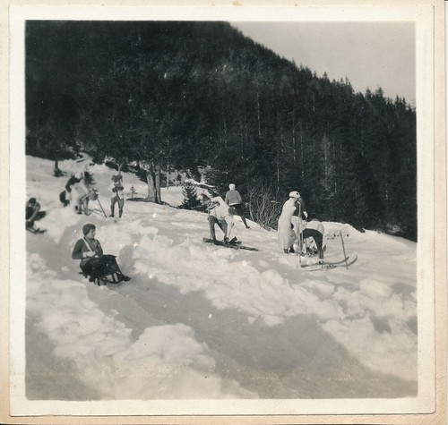 Chamonix 1912 ski luge - chamonix,