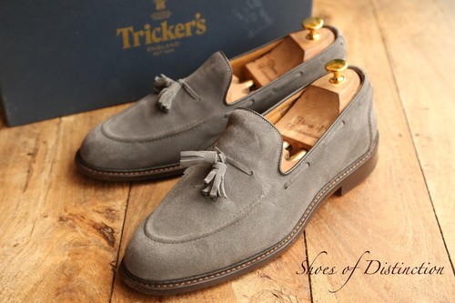 Mocassins trickers gris daim - gris,