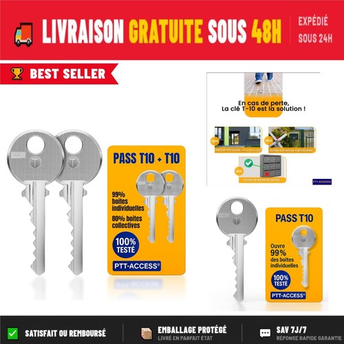 Clé pass ptt t10 - -, lot