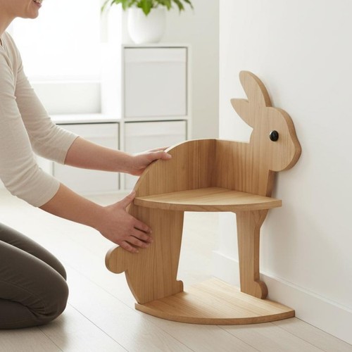 étagère coin lapin déco - Étagère,