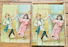 Fin XIXe - JEU DE CUBES ANCIEN - Puzzle jouet 19e