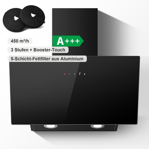 Hotte murale 60cm noir - hotte,