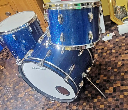 1965 slingerland blue sparkle - 1965,