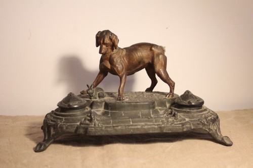 Ancien rare encrier double - ancien,