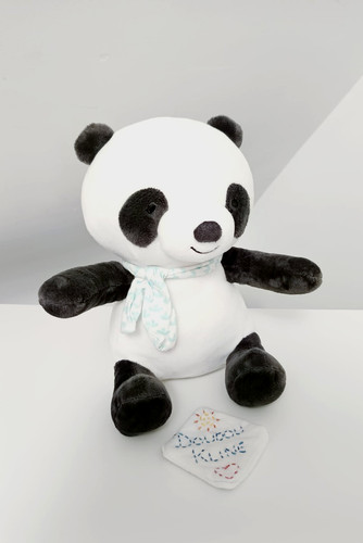 Peluche doudou panda noir - panda, et