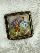 Broche ancienne en porcelaine