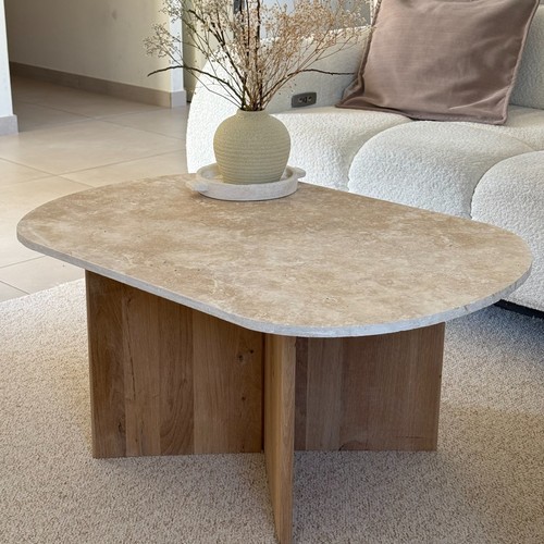 Table basse ovale - , en