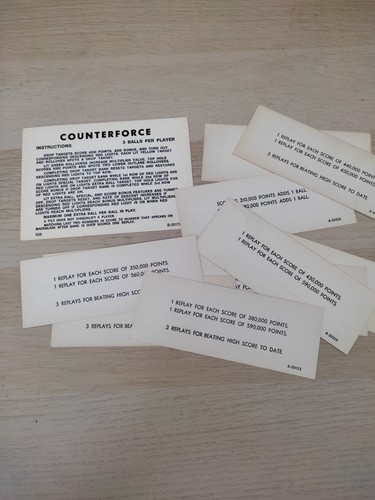 Lot cartes instructions - lot, d'instructions