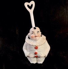 19th century beautiful antique porcelain mustard decor stone with spoon