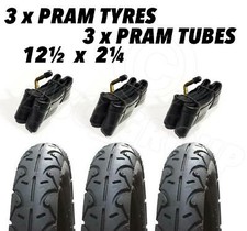 3x Landau Pneus & 3x Tubes 12