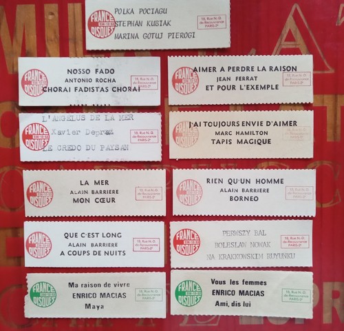 Lot étiquettes jukebox - lot,