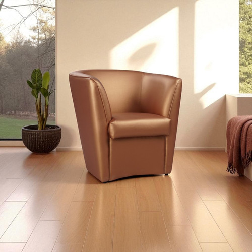 Fauteuil éco cuir - éco-cuir, bronzo