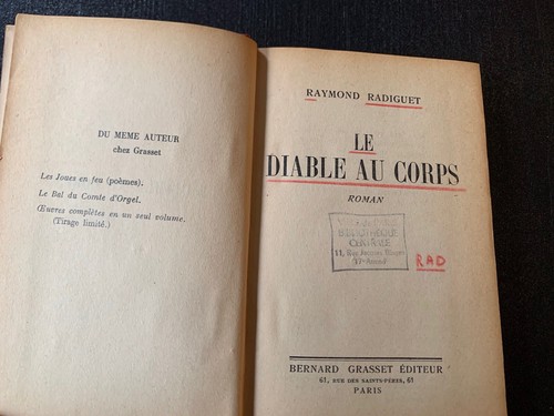 Livre rare diable au - livre, le
