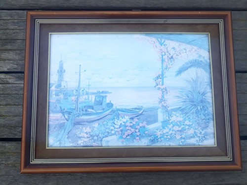Framed signed handmade vintage - handmade,