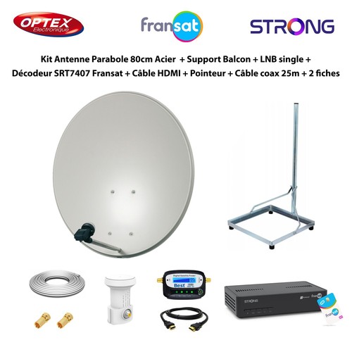 Kit parabole 80cm - parabole, +