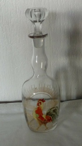 Carafe verre emaille decor - en,