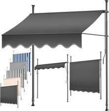 KESSER Store banne 400x180 cm  balcon ou terrasse avec manivelle Gris Anthracite