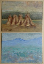 Willem Delsaux (Belge 1862-1945) Paire Originale De Peintures À L'Huile Signées