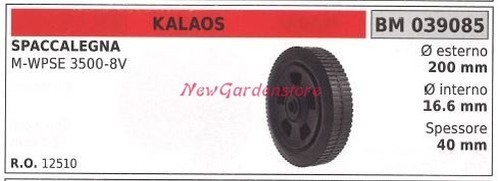 Roue kalaos fendeuse bois - kalaos, À