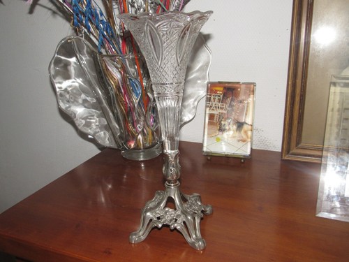 Soliflore verre pied en - soliflore,