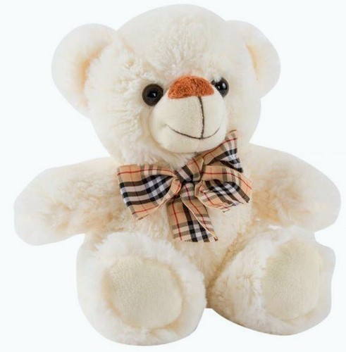 Peluche ourson ours blanc avec - blanc,